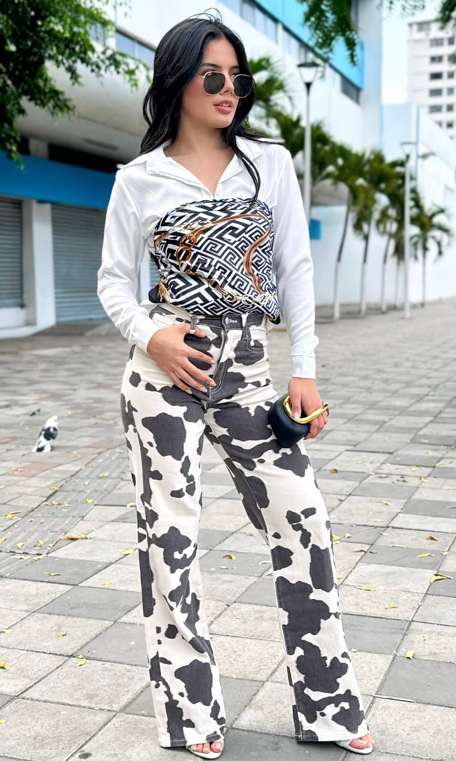 Pantalon Estampado Vaca