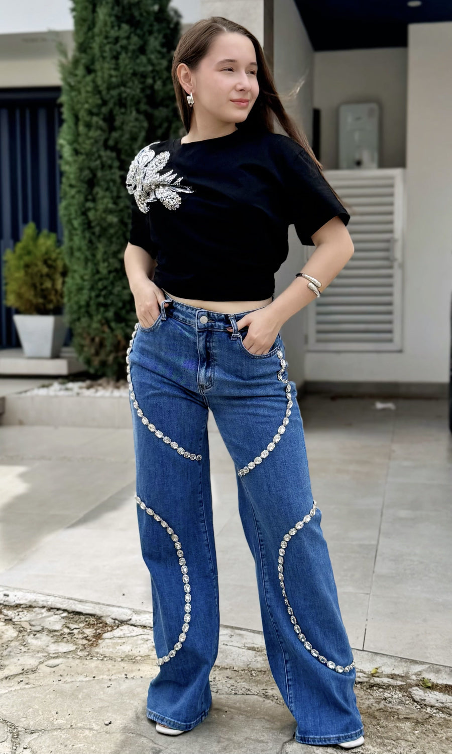 Pantalón Jean Pedrería Jean