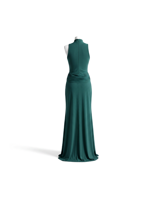 Vestido Cuello Alto Esmeralda