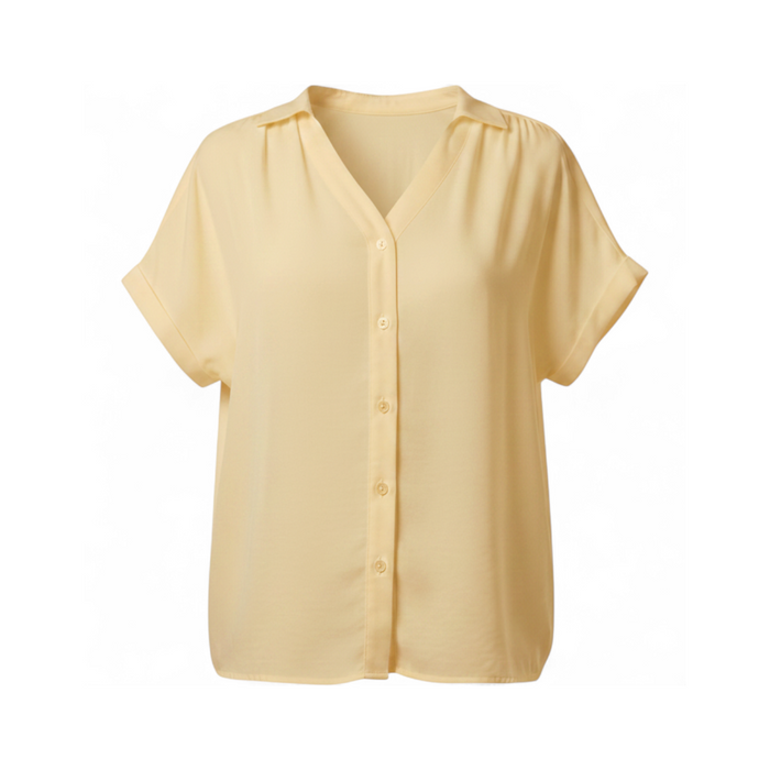 Blusa Botones Frontales Amarillo