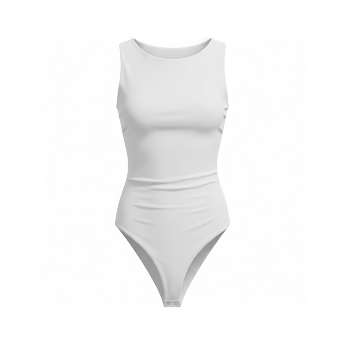Body Ajustado Sin Mangas Blanco