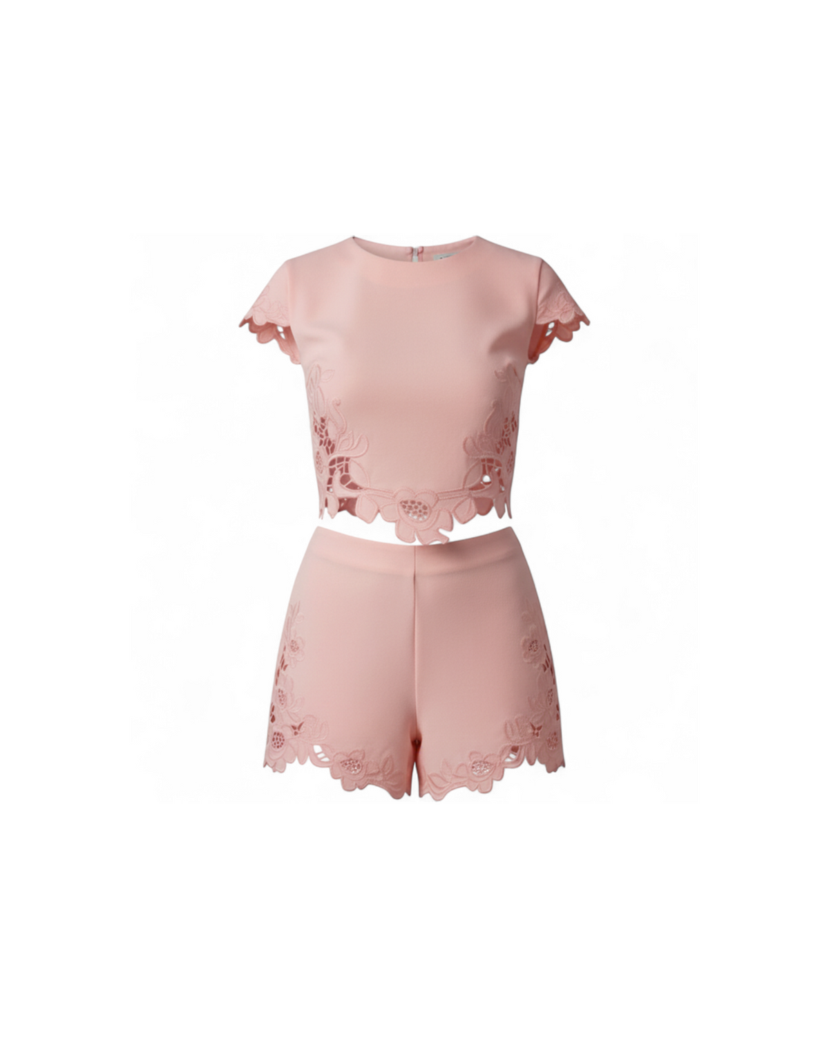 Conjunto Encaje Floral :: Rosa