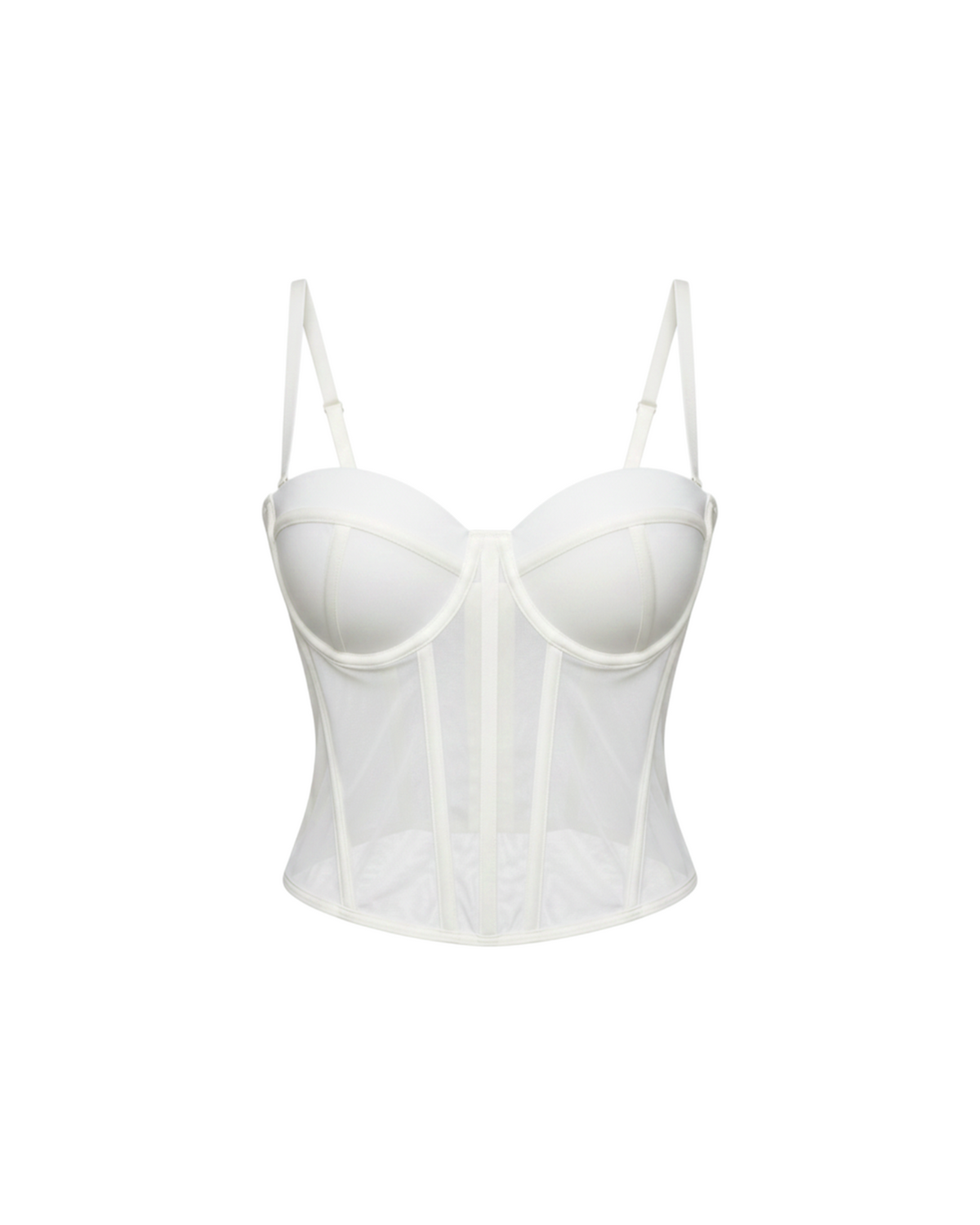 Corset Bustier de Malla :: Blanco