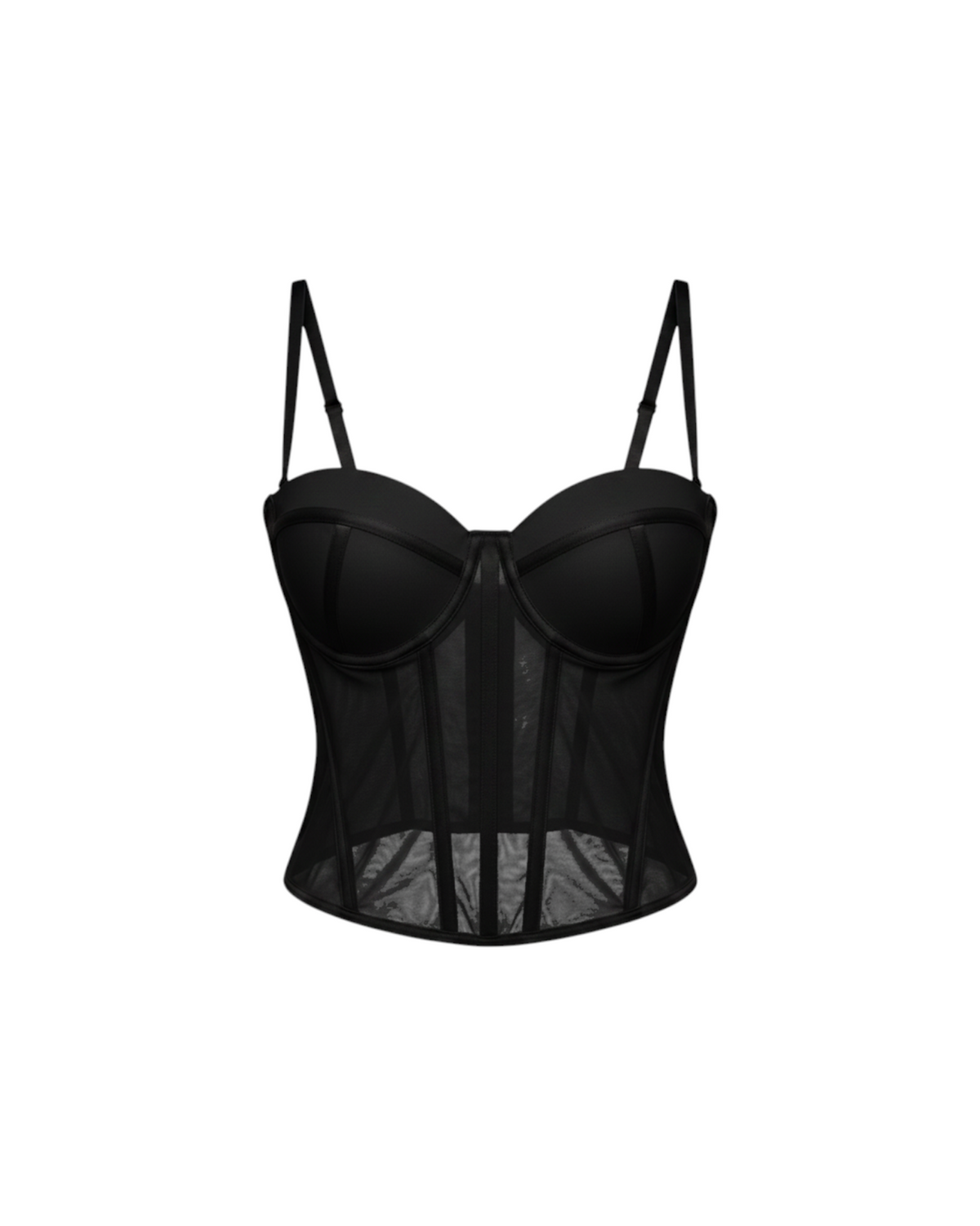 Corset Bustier de Malla :: Negro