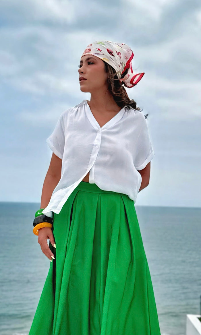 Blusa Botones Frontales Blanco