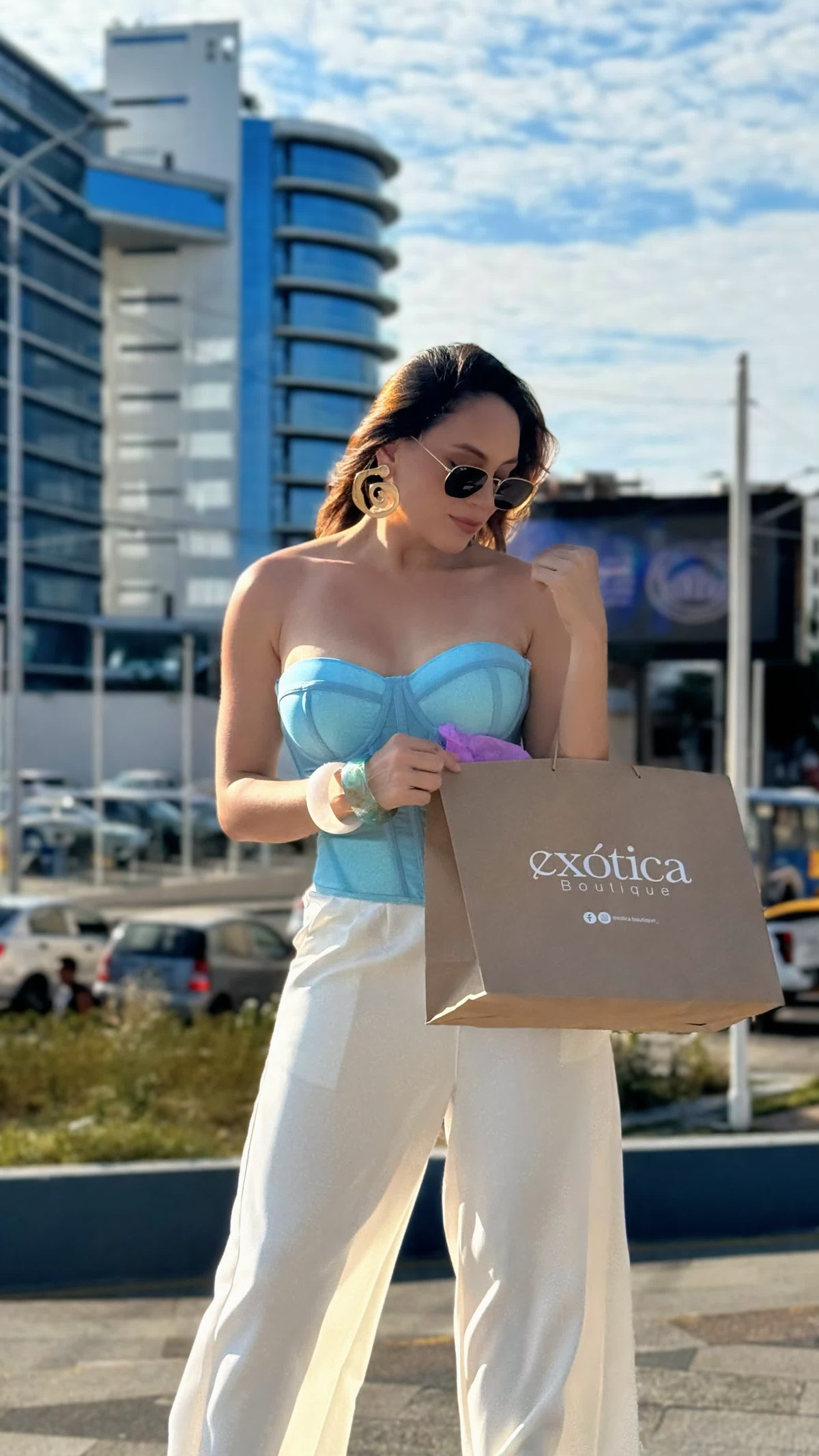 Corset Bustier de Malla :: Celeste