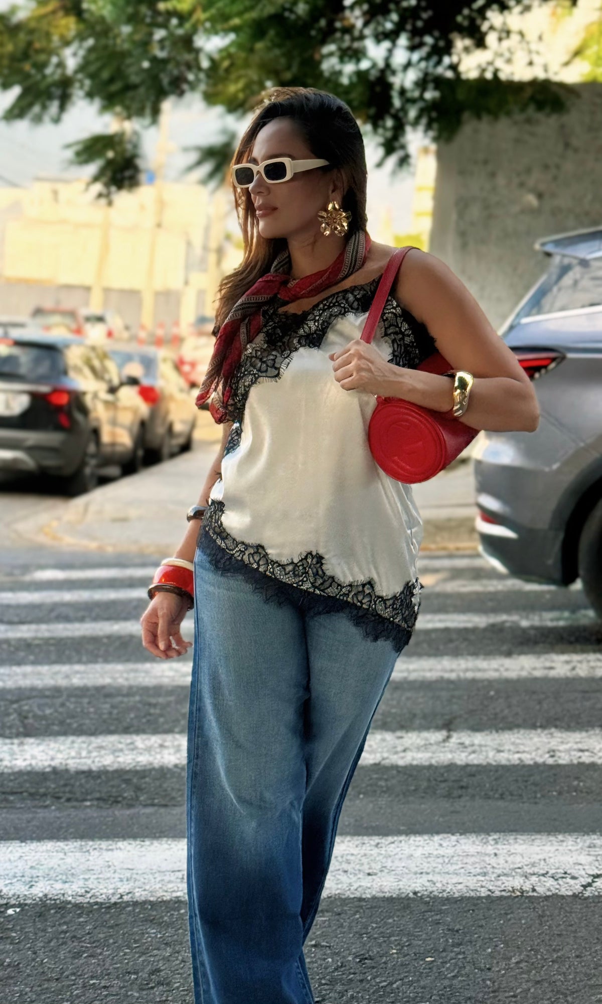 Blusa Asimétrica de Noche :: Crema