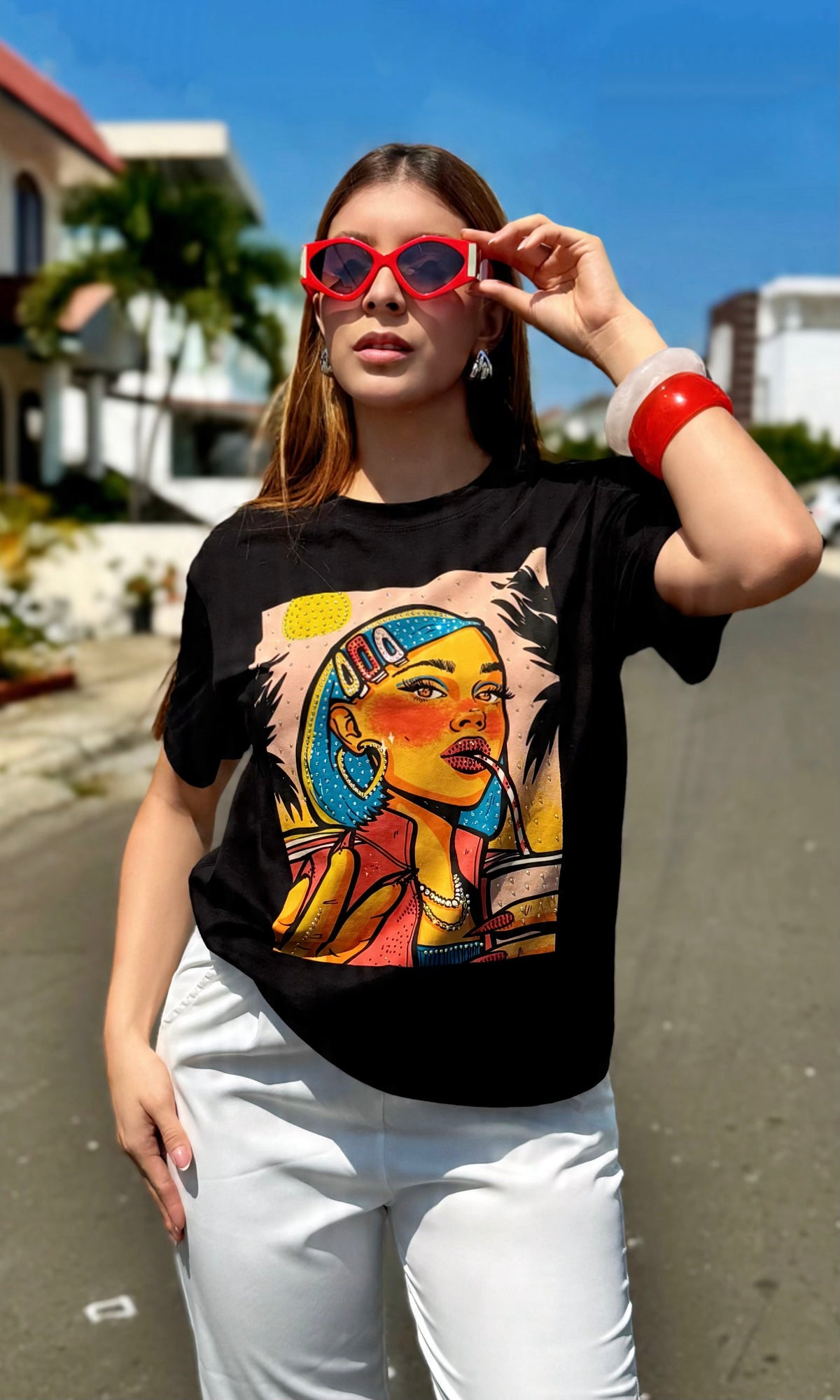 Camiseta Oversize Pop Art