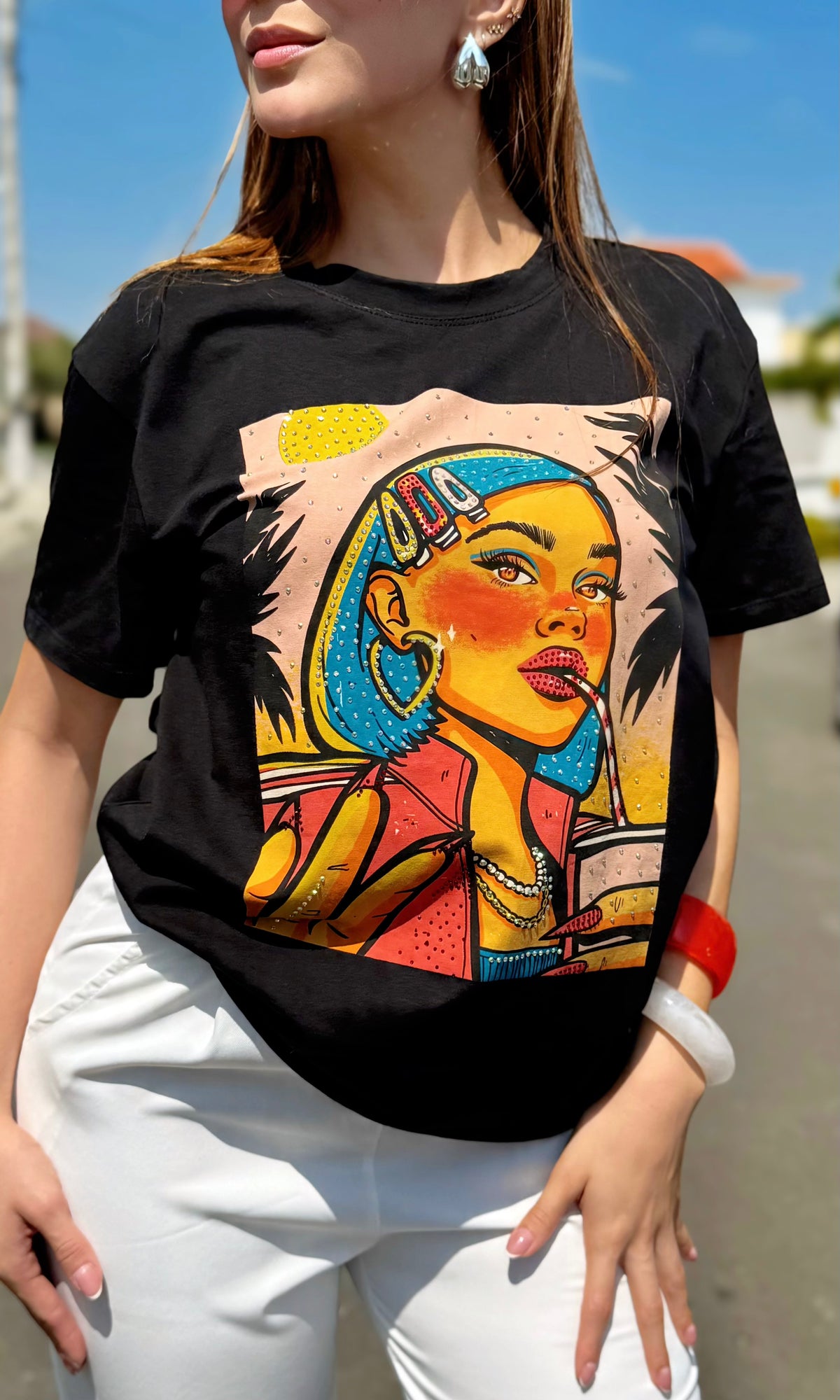 Camiseta Oversize Pop Art