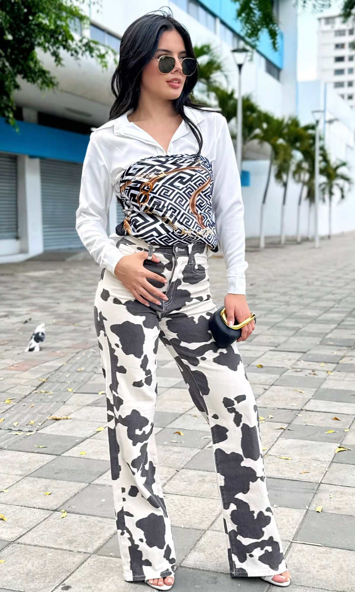 Pantalon Estampado Vaca