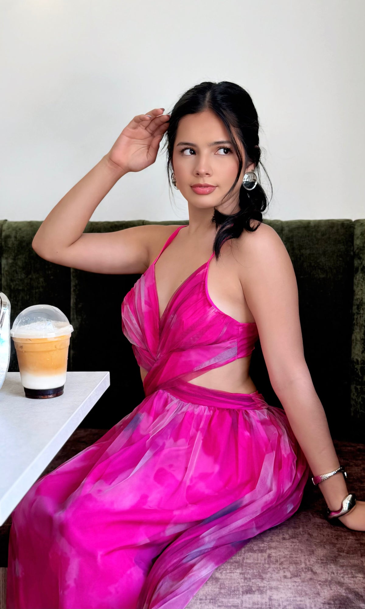 Vestido Cruzado Degradado :: Rosa