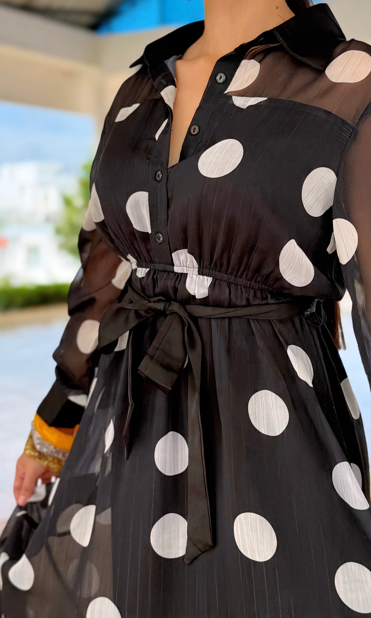 Vestido Midi Lunares