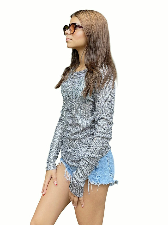 Blusa Lentejuelas Plata
