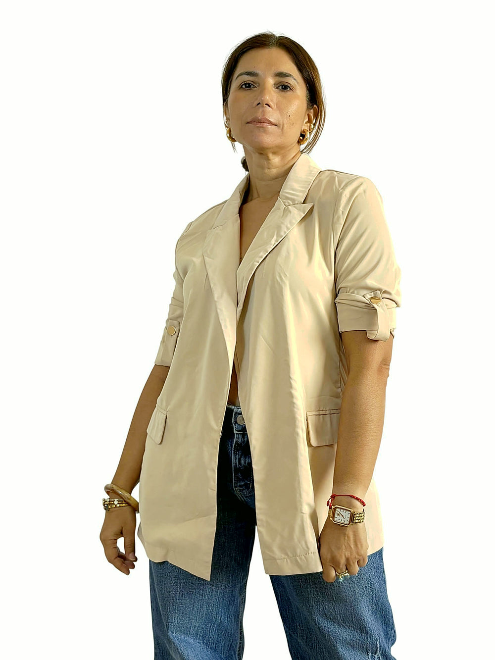 Blazer Beige Clásico Beige