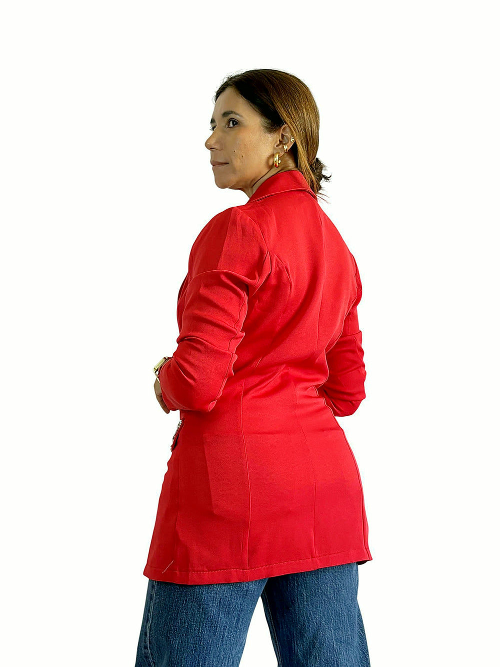 Blazer Rojo Cruzado Rojo