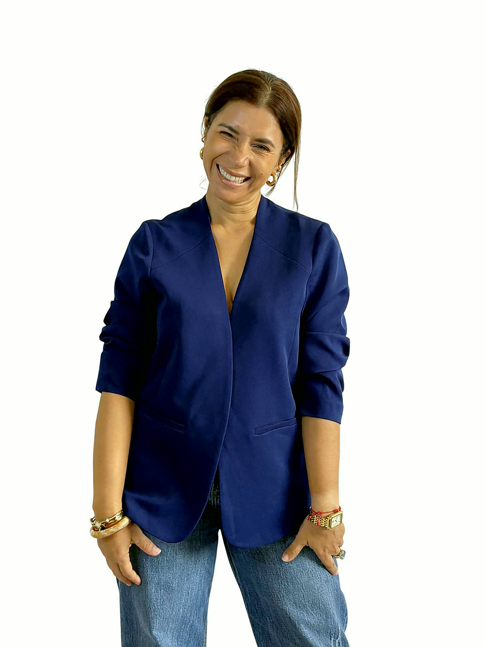 Blazer Azul Marino Azul