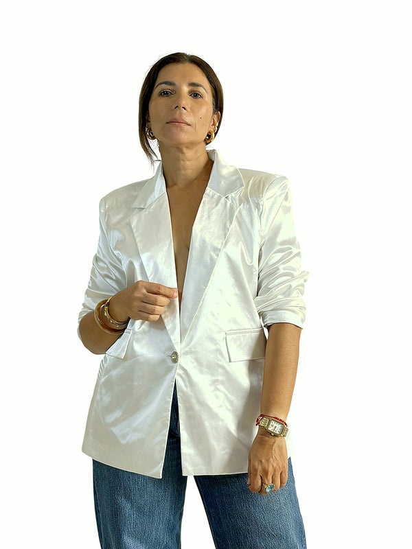 Blazer Blanco Satinado