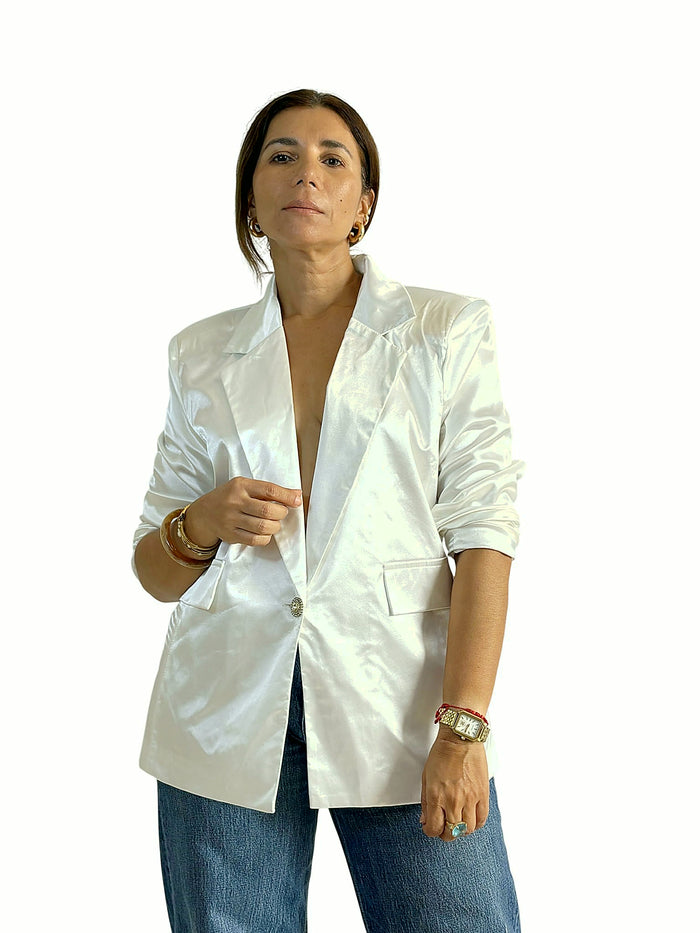 Blazer Blanco Satinado