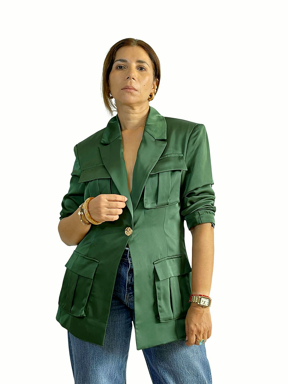 Chaqueta Verde Safari Verde