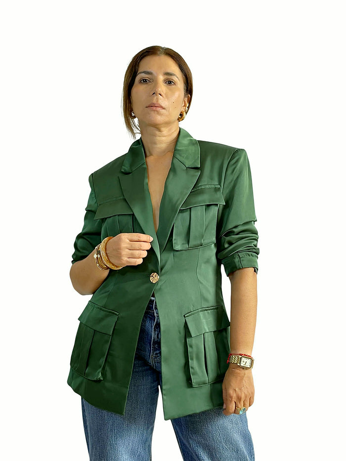 Chaqueta Verde Safari