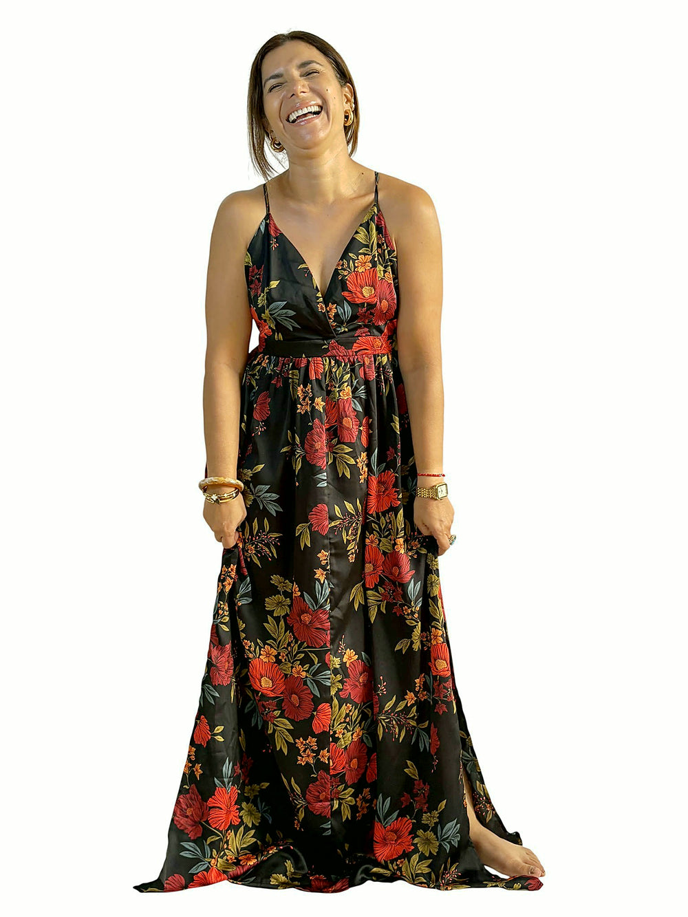Vestido Largo Floral Estampado