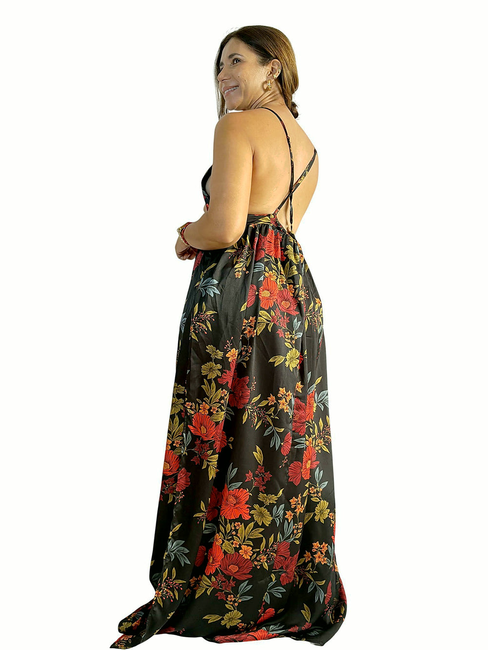Vestido Largo Floral Estampado