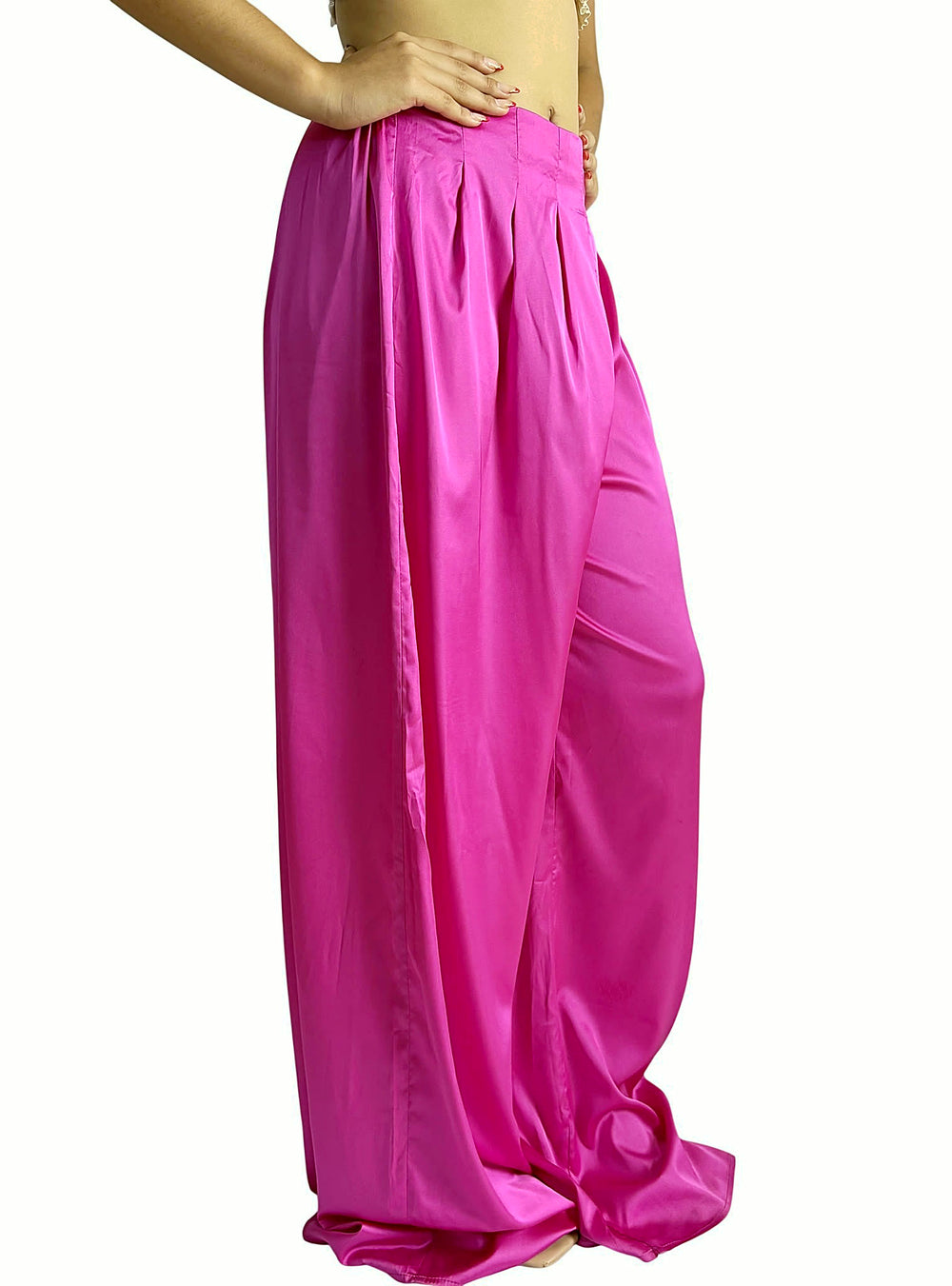 Pantalón Fucsia Amplio Fucsia