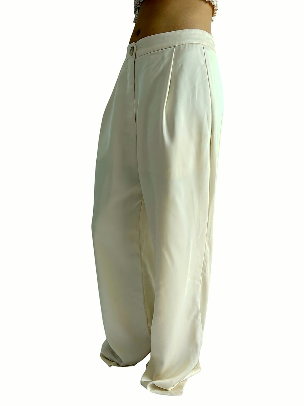 Pantalón Beige Fluido Beige