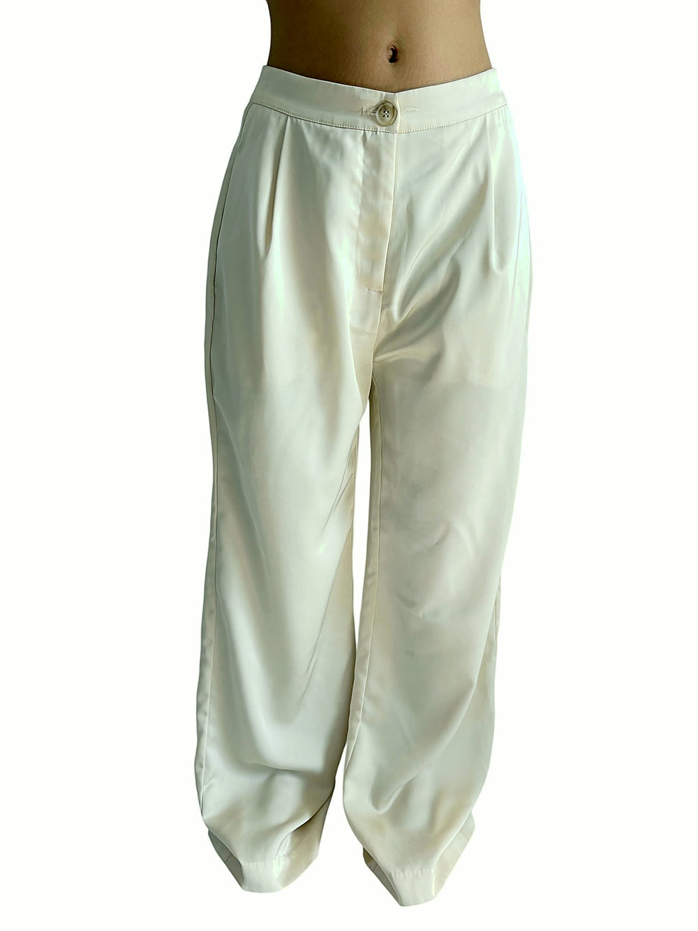 Pantalón Beige Fluido Beige