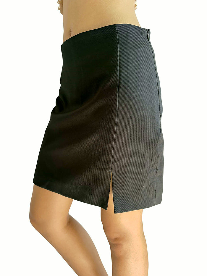 Falda Midi Recta Negro