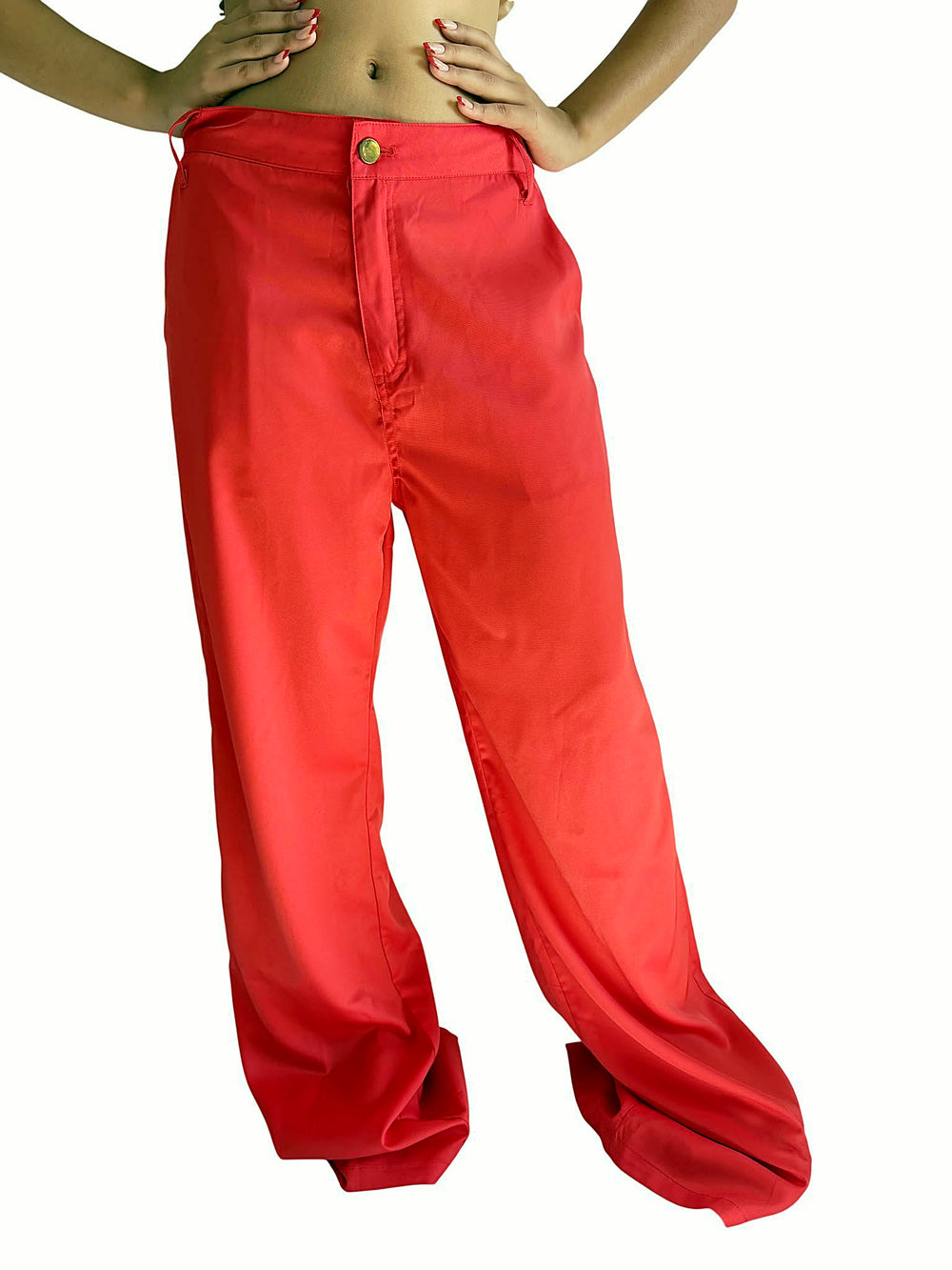 Pantalón Rojo Amplio Rojo