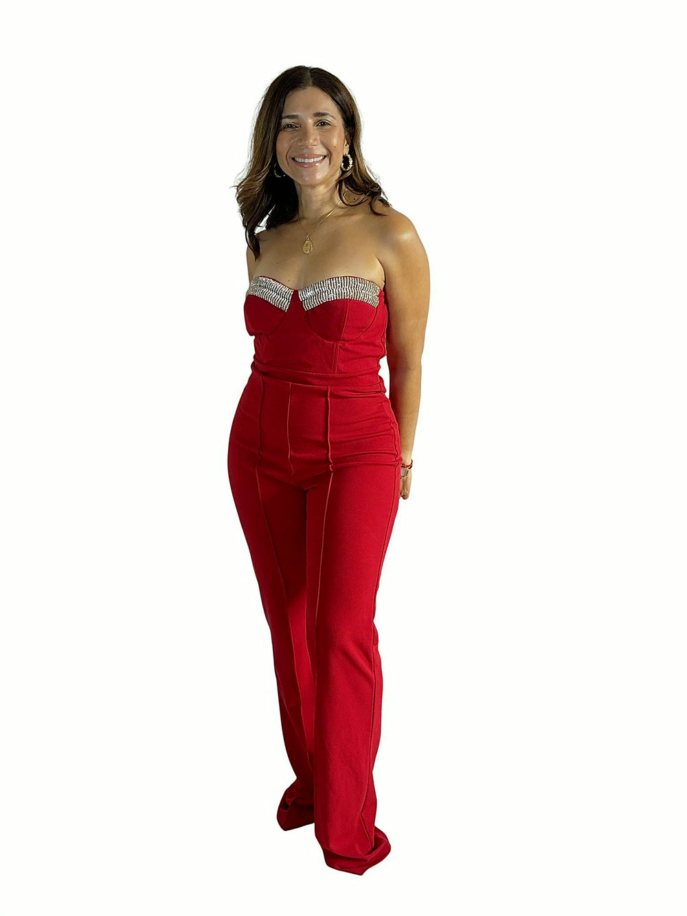 Enterizo Strapless Rojo Rojo