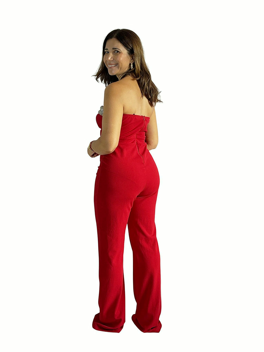 Enterizo Strapless Rojo Rojo