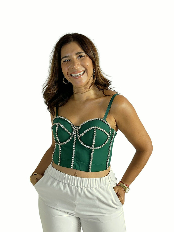 Corsé Perlas Verde