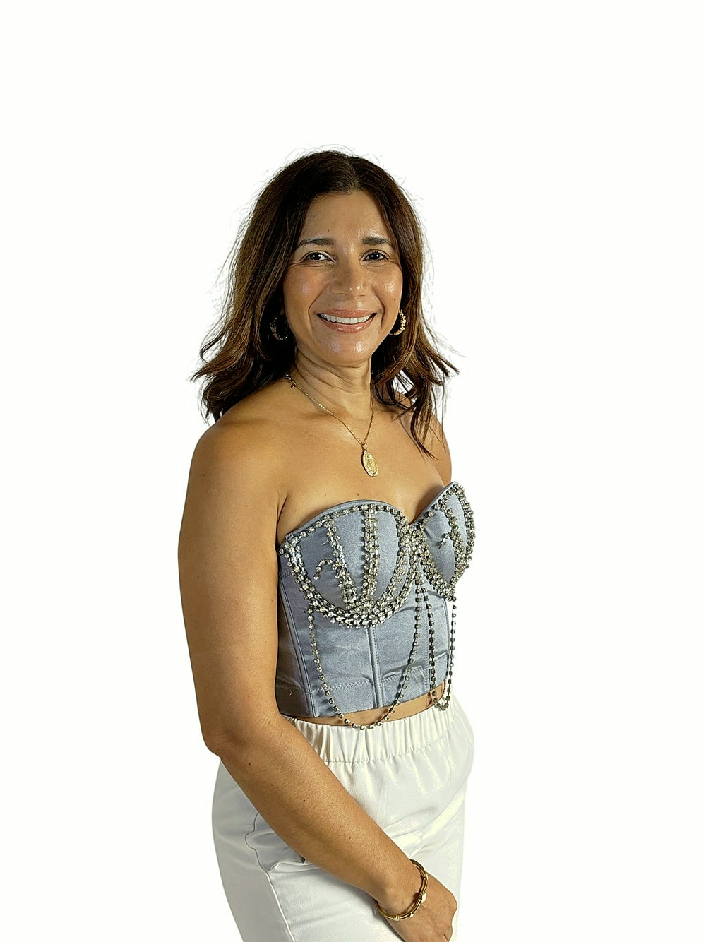 Corsé Perlas Gris