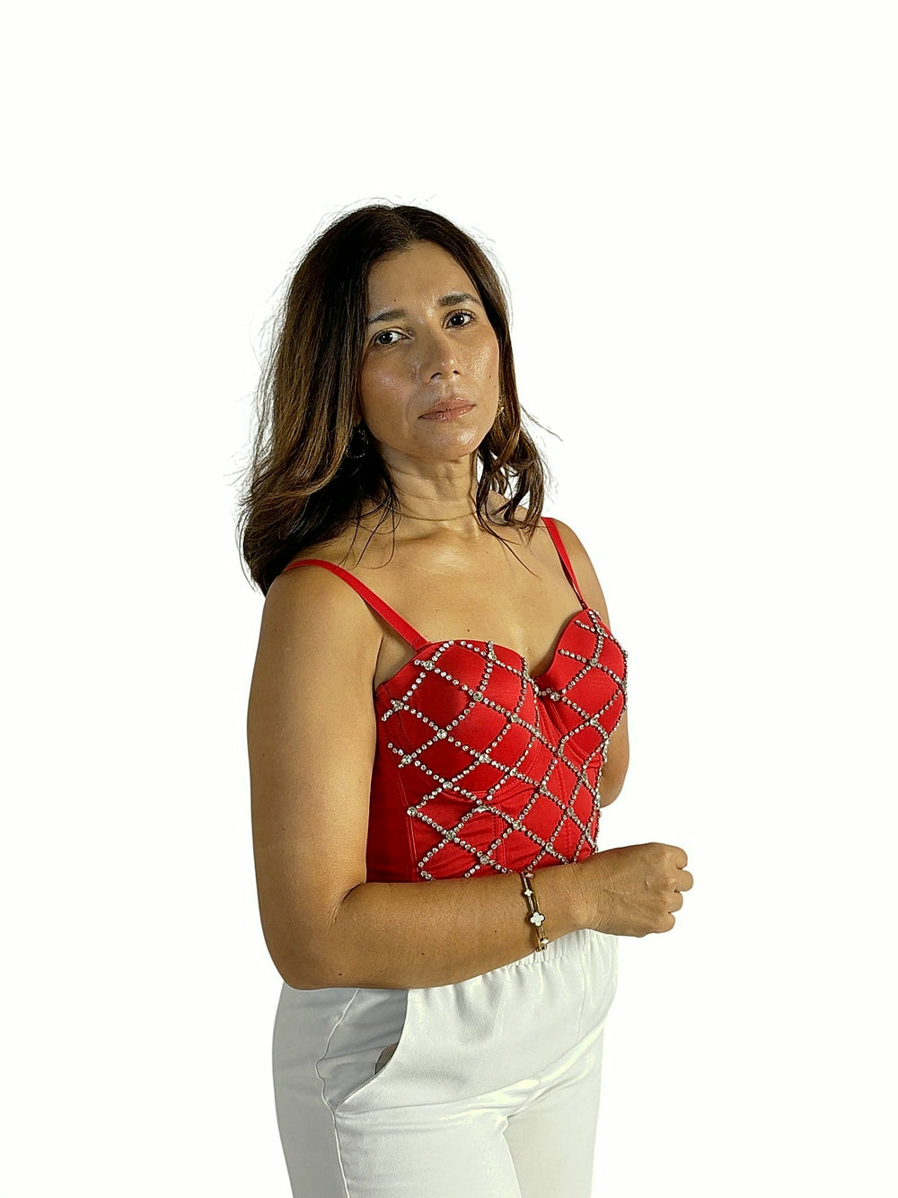 Corsé Rojo Rombos Rojo