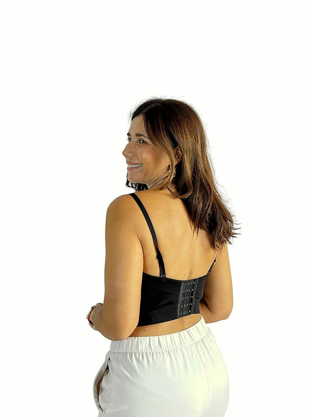 Corsé Perlas Negro Negro
