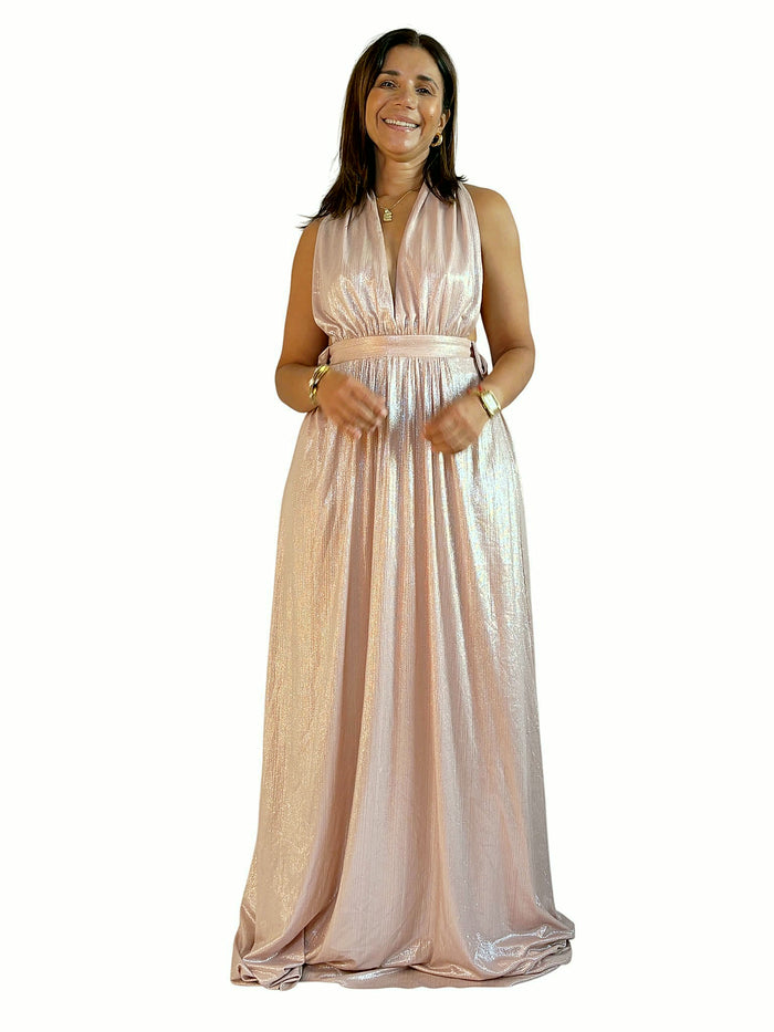 Vestido Rosa Metalizado
