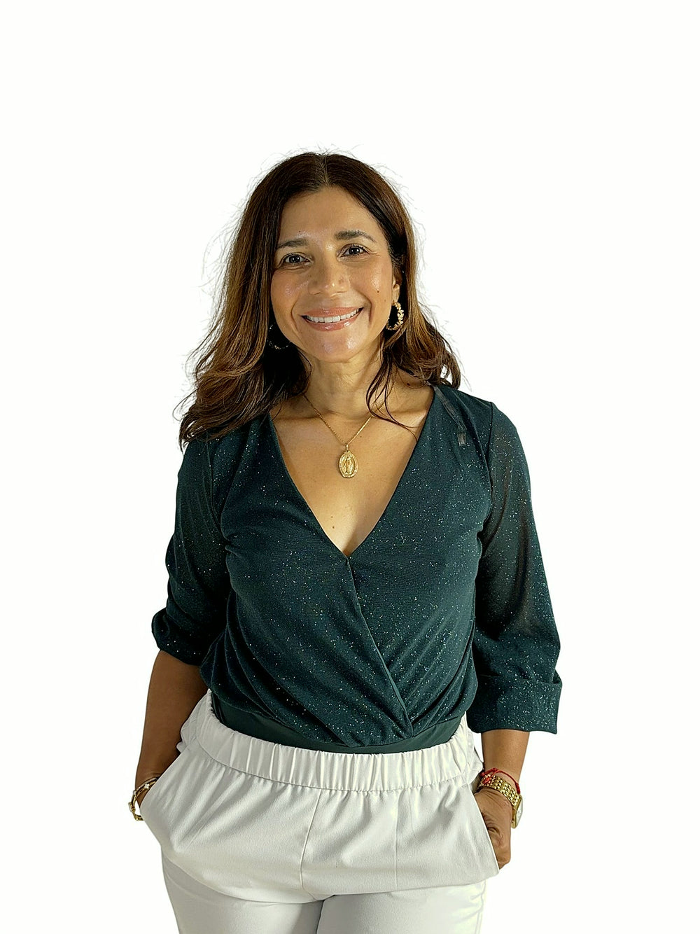Blusa Verde Cruzada Verde