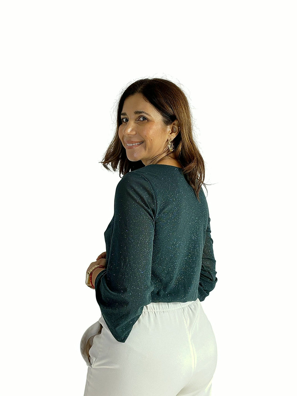 Blusa Verde Cruzada Verde