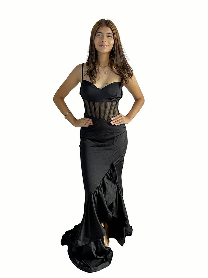 Vestido Negro Corsé Negro
