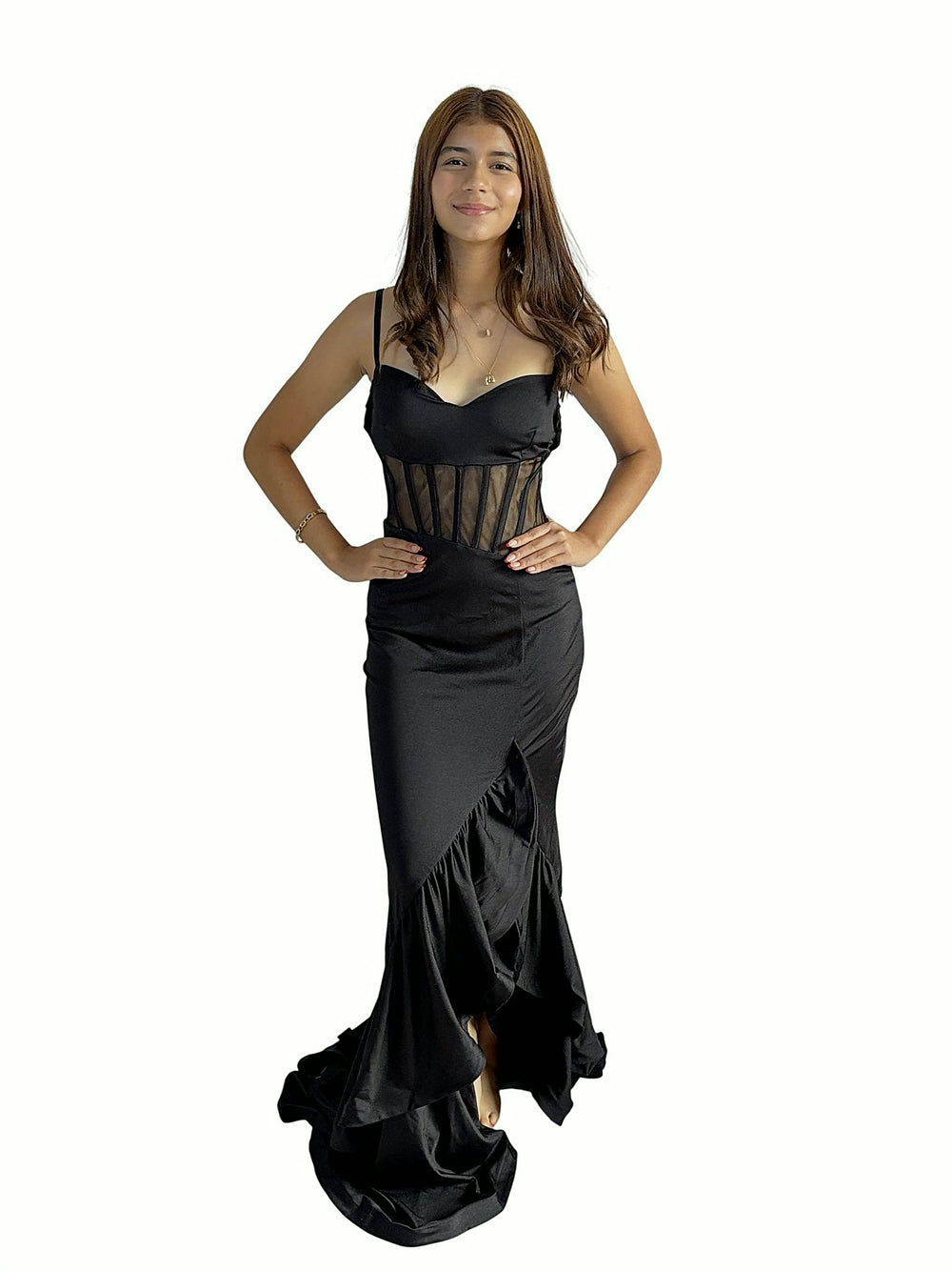 Vestido Negro Corsé Negro
