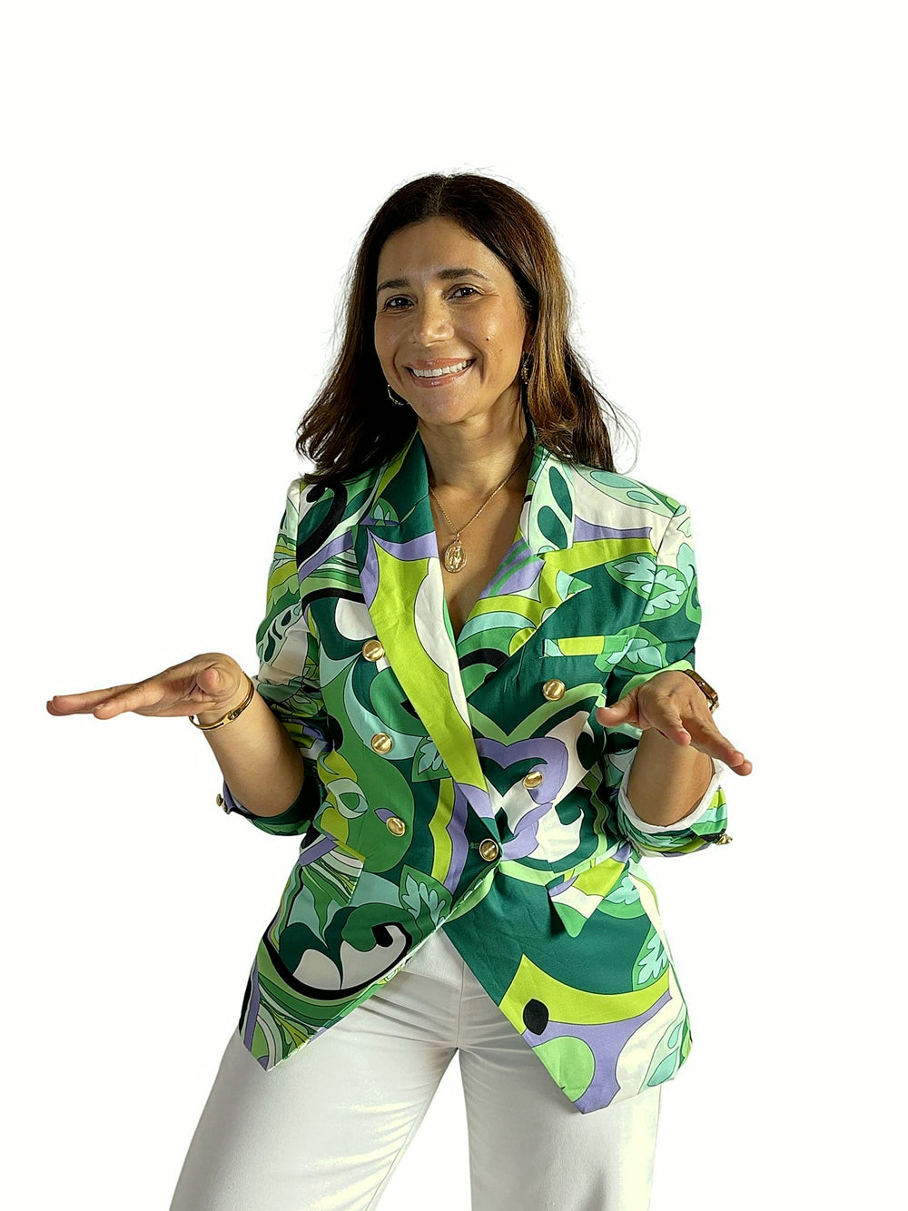 Blazer Estampado Verde Estampado verde