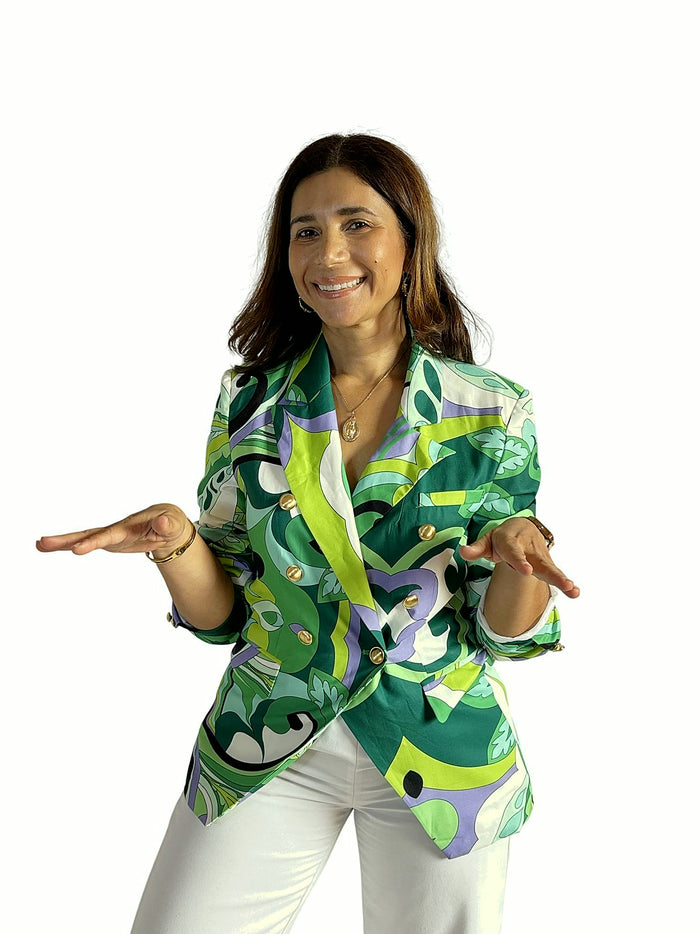 Blazer Estampado Verde