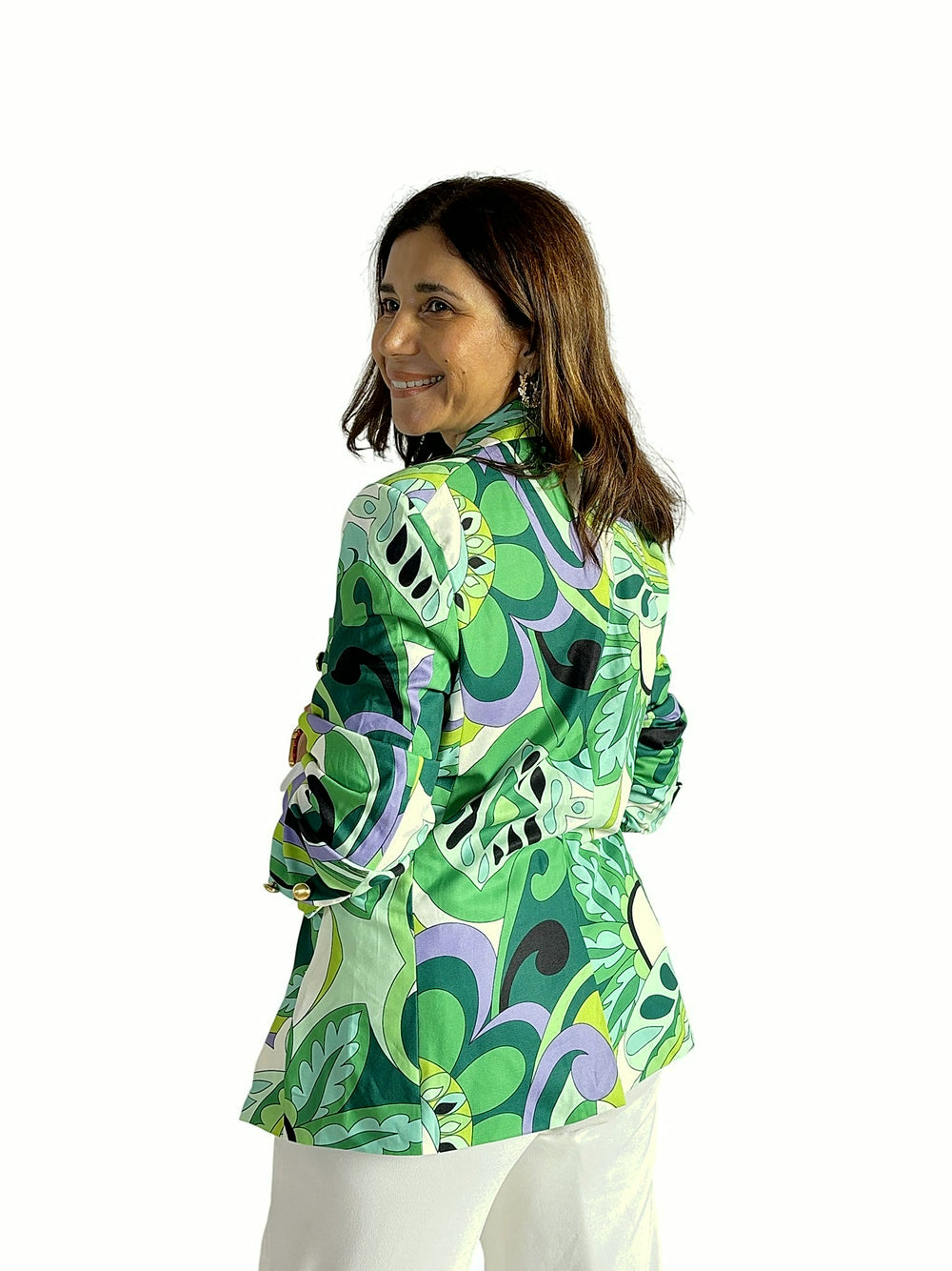 Blazer Estampado Verde Estampado verde