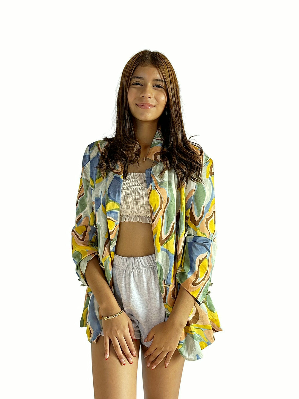 Kimono Estampado Amarillo Estampado amarillo