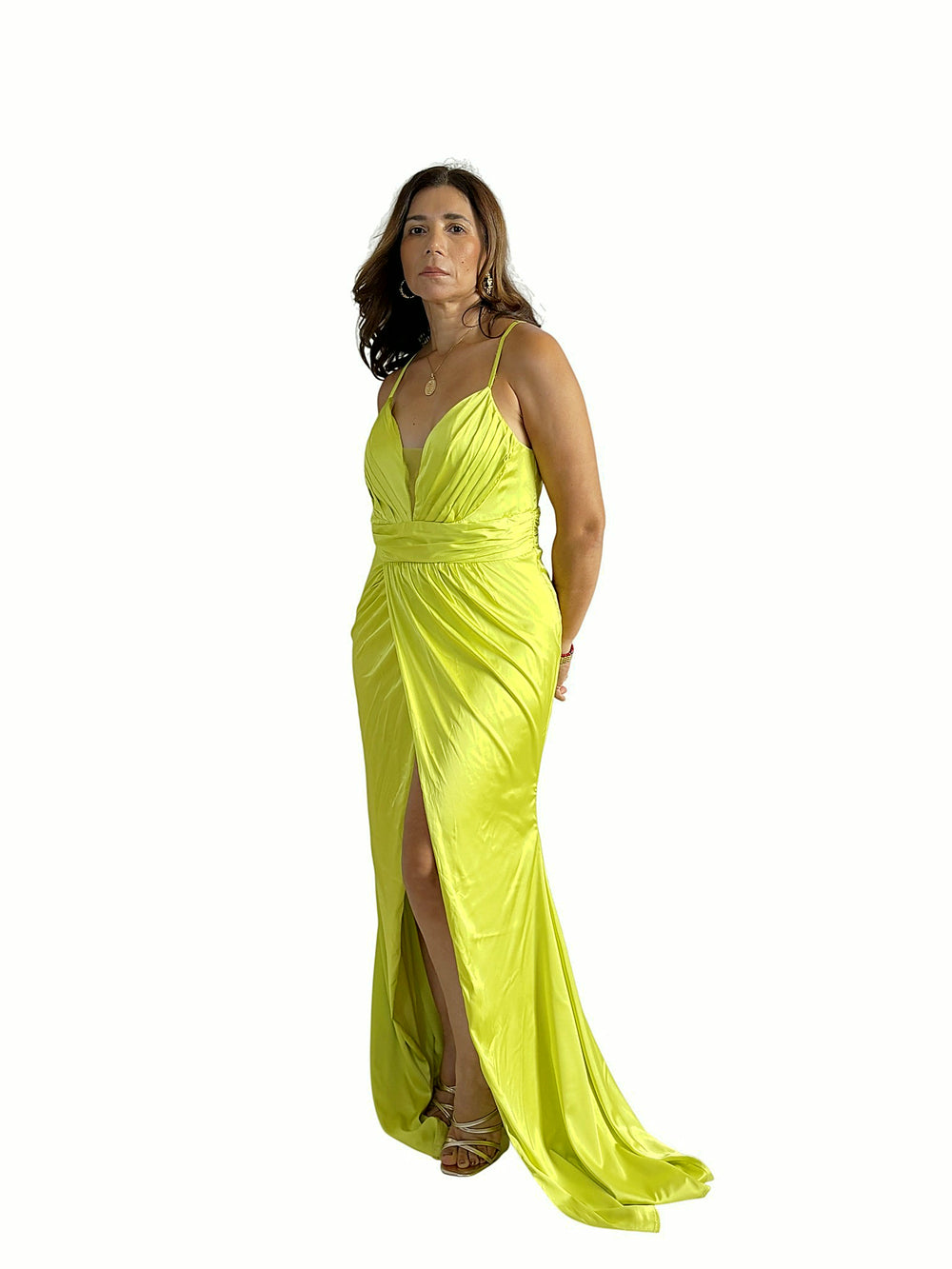 Vestido Halter Sirena Amarillo