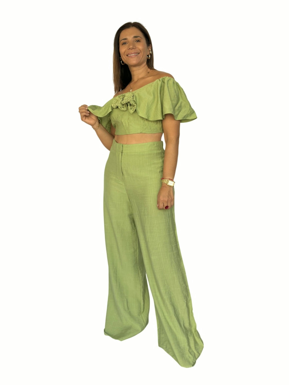 Conjunto Verde Volante Verde