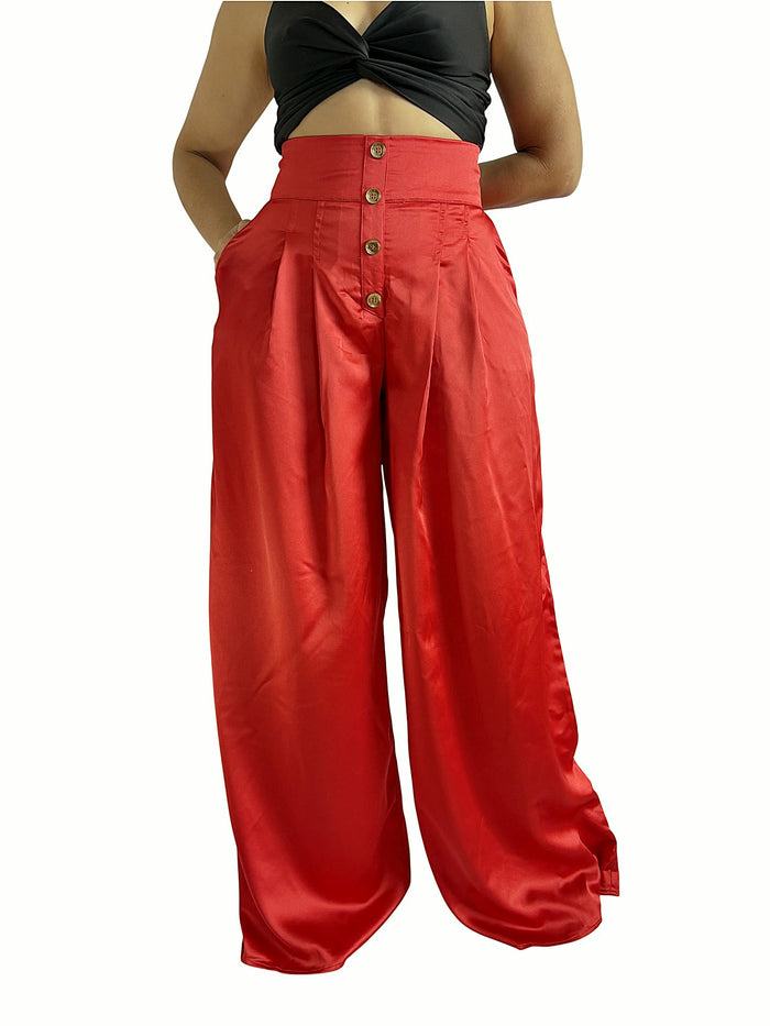 Pantalón Rojo Palazzo Rojo