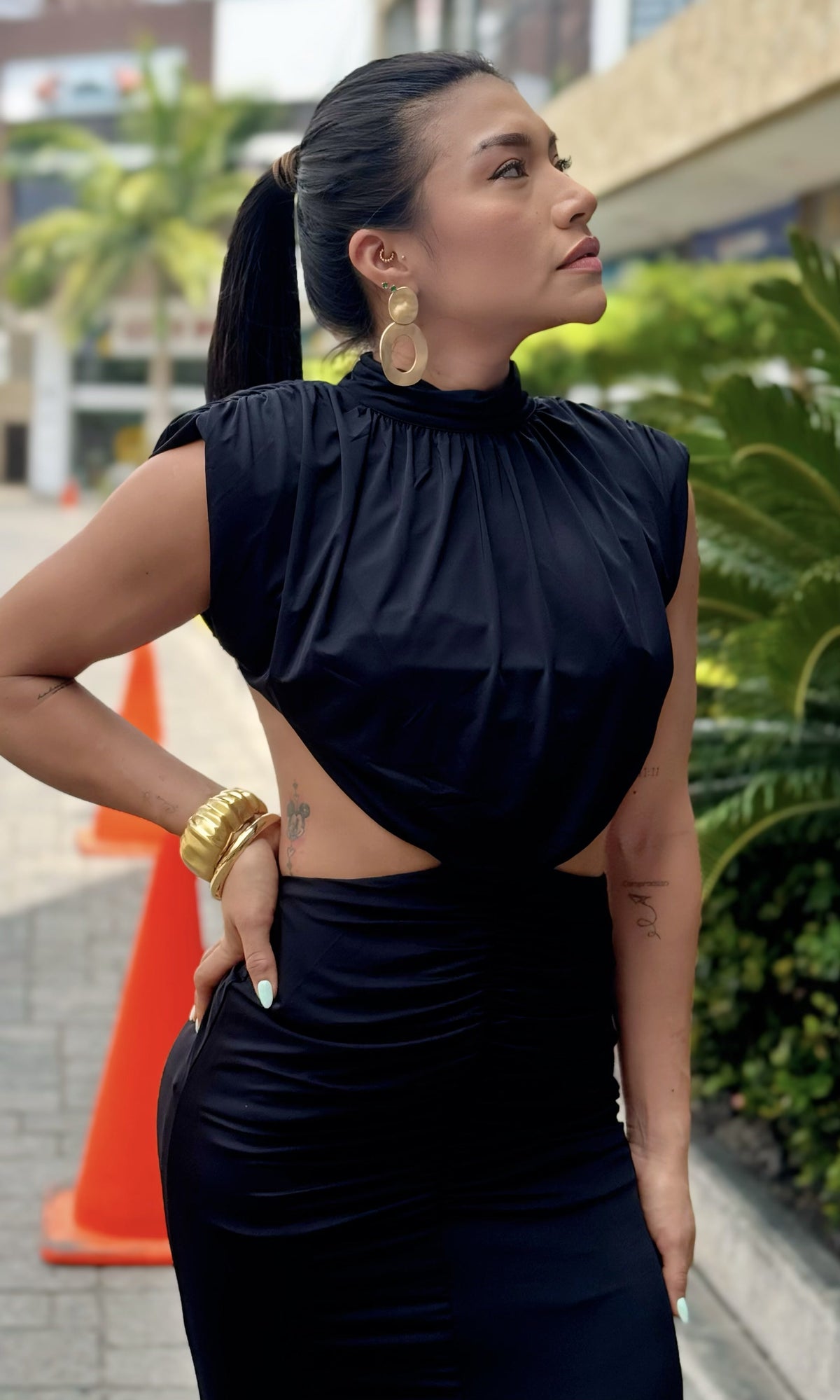 Vestido Largo Espalda Descubierta Negro